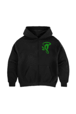 black zip up hoodie