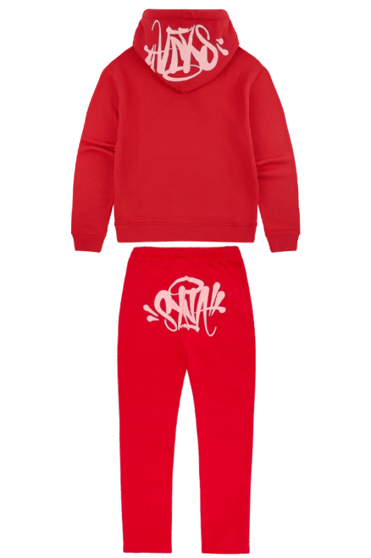 red syna world tracksuit