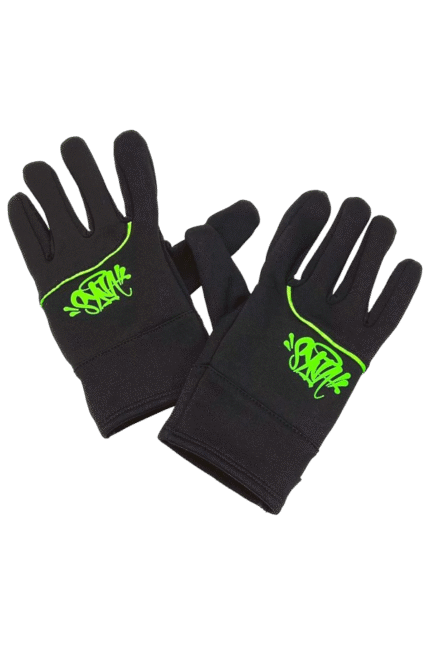 syna gloves balck and neon green