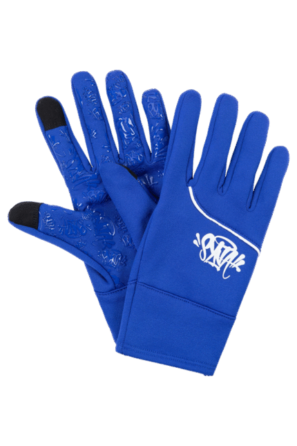 syna gloves blue and white